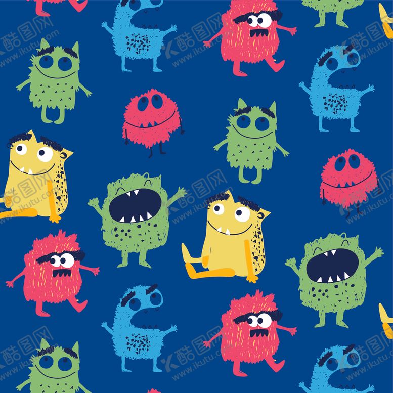 编号：13699210121406251027【酷图网】源文件下载-无缝涂鸦花纹