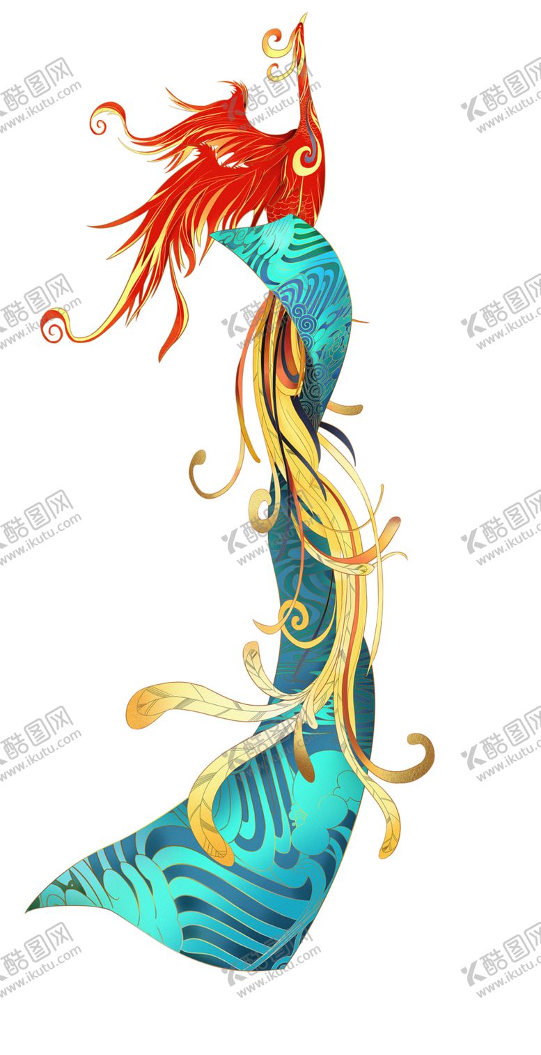 编号：43243106241018215782【酷图网】源文件下载-国潮凤凰插画