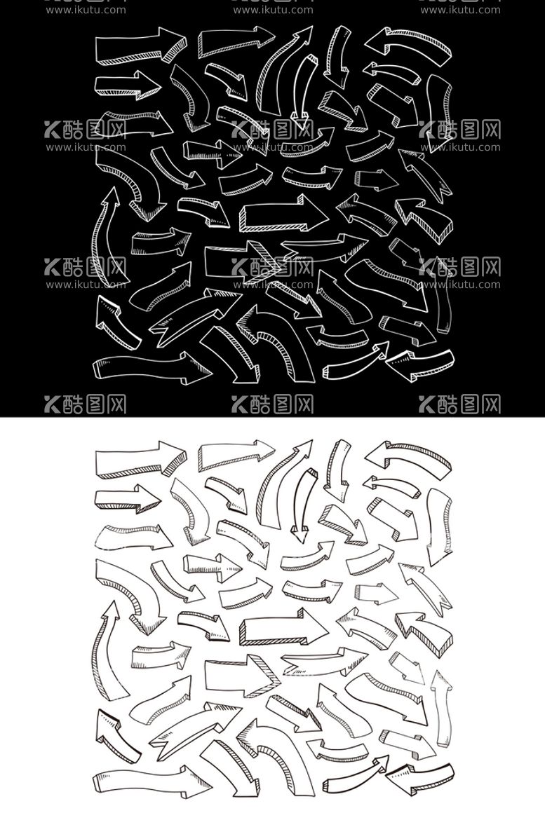 编号：76472410240202208793【酷图网】源文件下载-手绘箭头