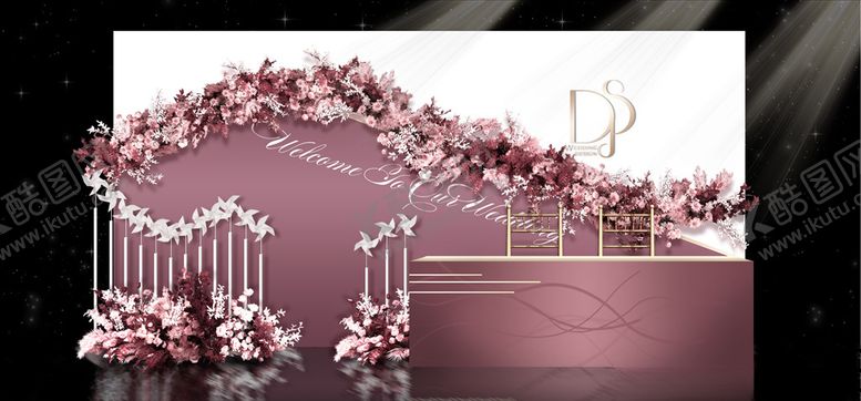 编号：43305806301347412862【酷图网】源文件下载-紫色ins大气莫兰迪婚礼签到区