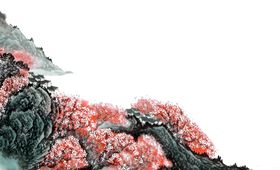 中国风山水水墨画