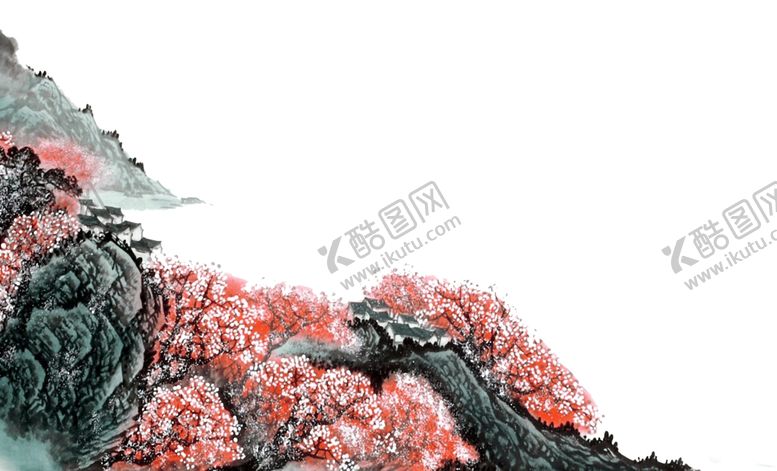 编号：29938405080106558529【酷图网】源文件下载-中国风山水水墨画