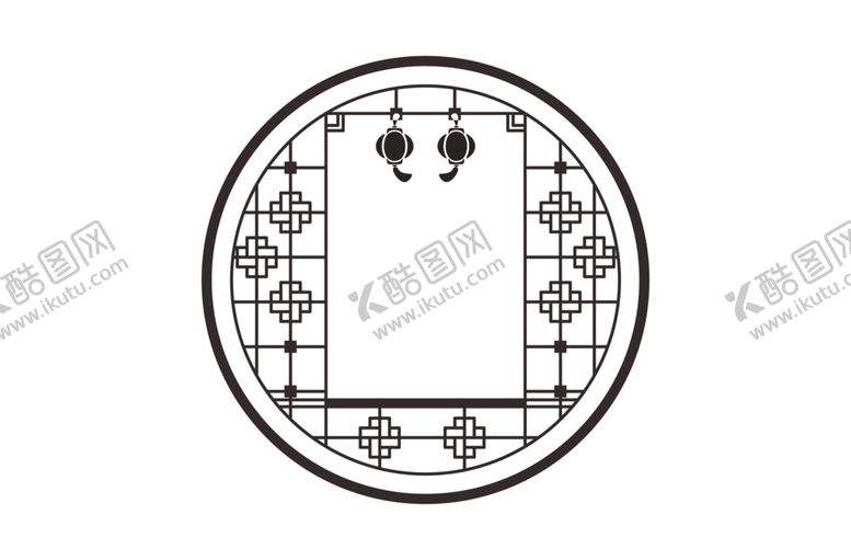 编号：46497709221600276344【酷图网】源文件下载-创意矢量中式花纹黑色边框