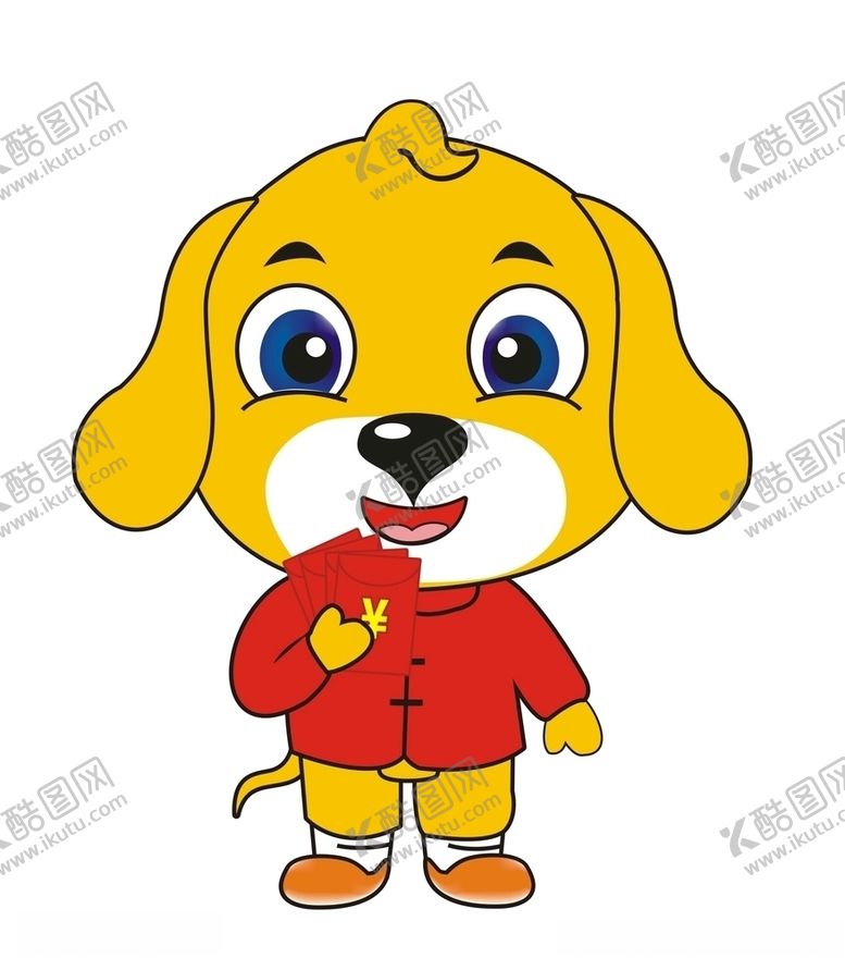 编号：22552010230411099127【酷图网】源文件下载-卡通狗狗年狗年门画