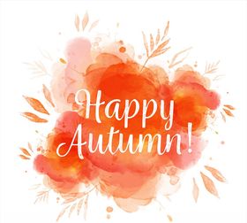 秋季元素艺术字