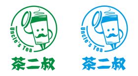 茶二叔logo奶茶logo