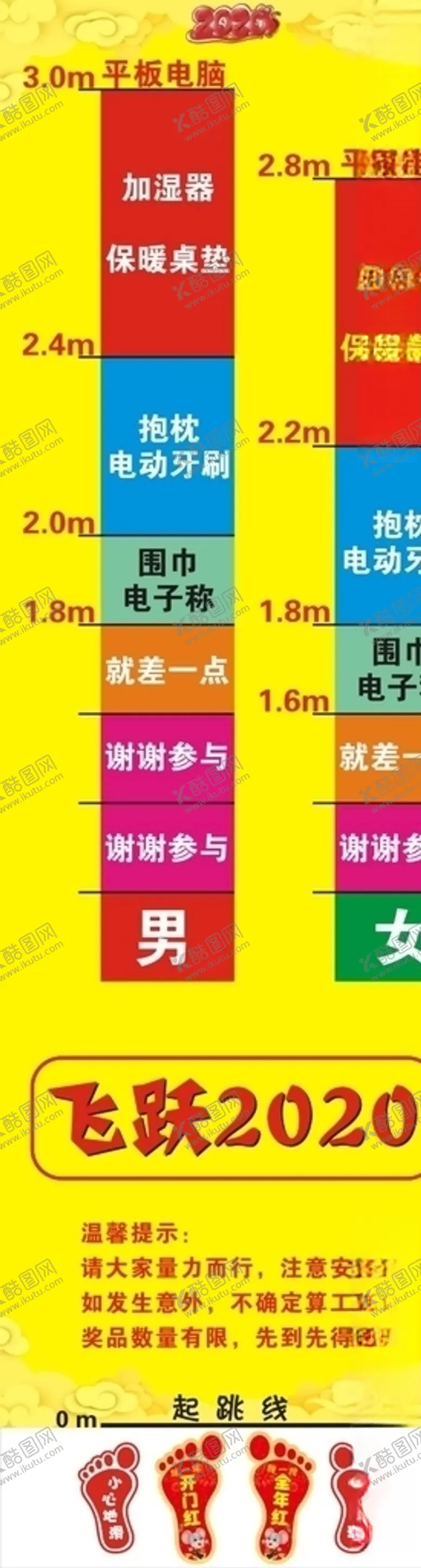 编号：47515309131150422529【酷图网】源文件下载-2020鼠年立定跳远垫板
