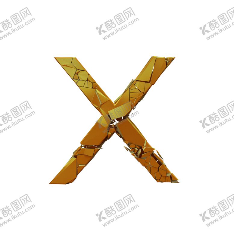 编号：87440309090734343040【酷图网】源文件下载-3D破碎立体字母