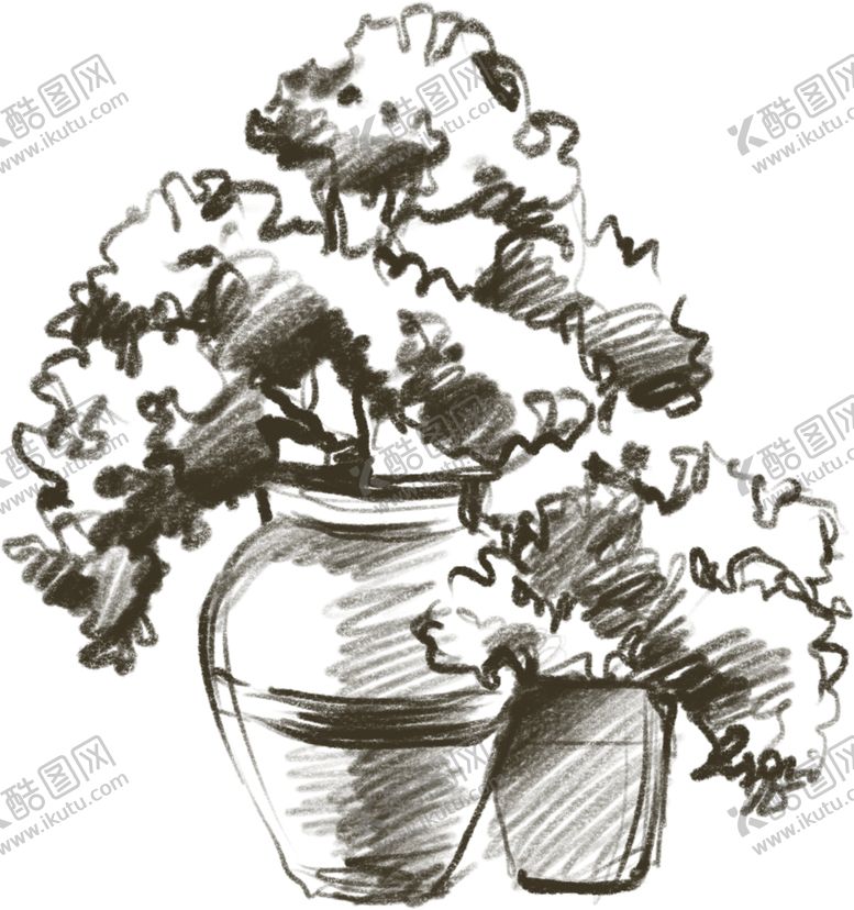 编号：62709610211158182741【酷图网】源文件下载-手绘黑白树木