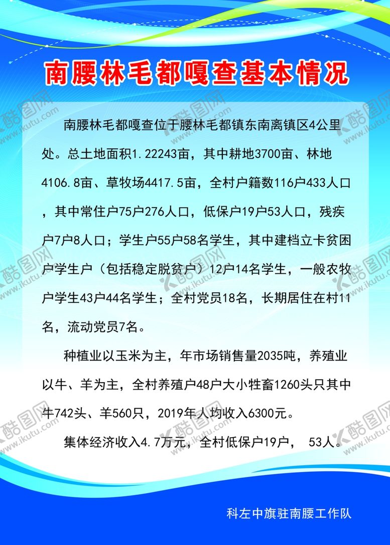 编号：11837209210301561869【酷图网】源文件下载-驻村嘎查基本情况