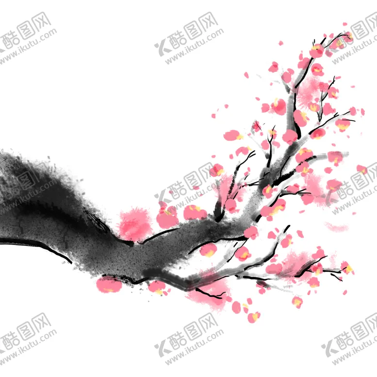 编号：53195206272254475411【酷图网】源文件下载-中国风水墨梅
