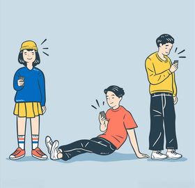 看手机小孩