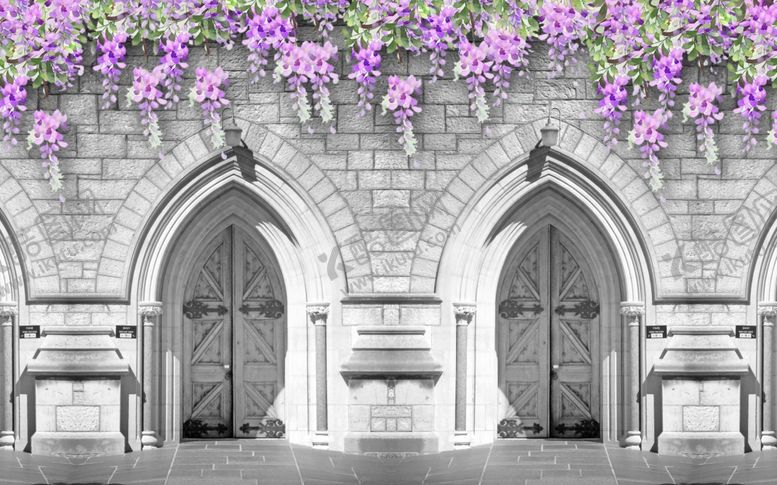 编号：56281309210655537705【酷图网】源文件下载-欧式复古怀旧背景墙