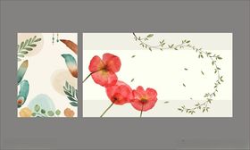 水彩花卉婚礼邀请函请柬贺卡背景