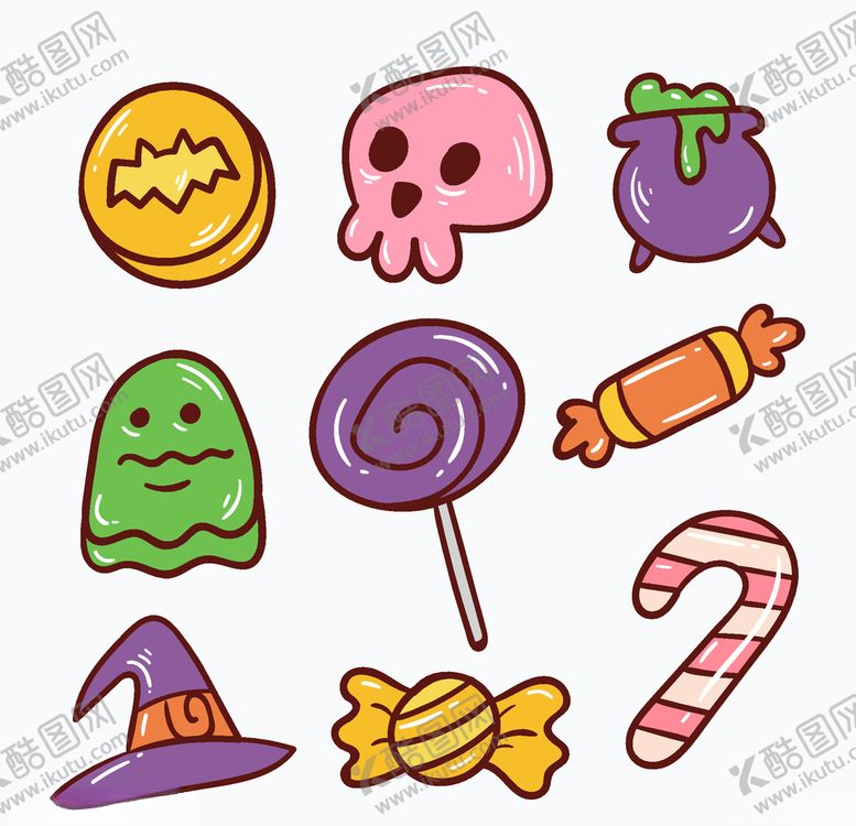 编号：70389303151739381711【酷图网】源文件下载-万圣节糖果
