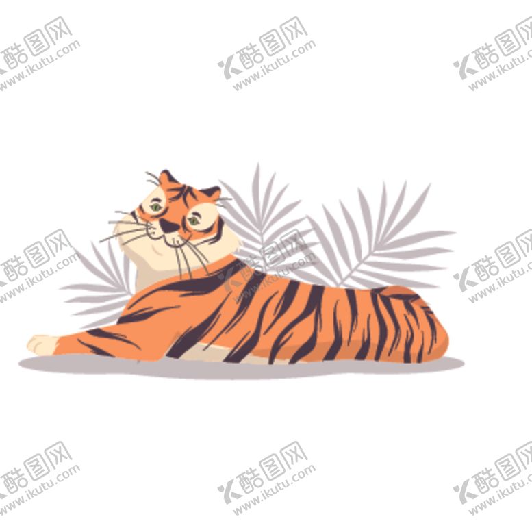 编号：84634710300212548192【酷图网】源文件下载-创意老虎插画图案
