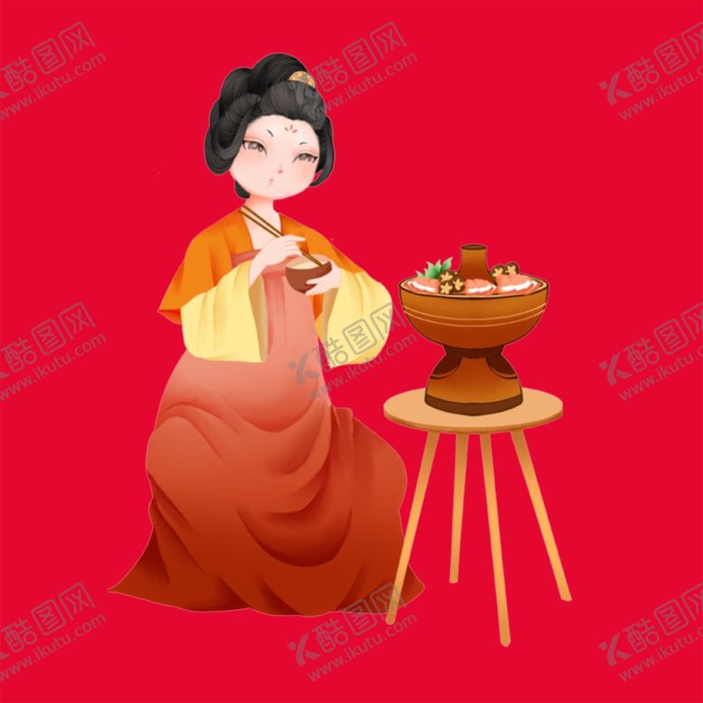 编号：62297601150051196748【酷图网】源文件下载-手绘古代仕女