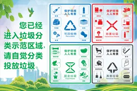 垃圾分类海报展架宣传环境宣传
