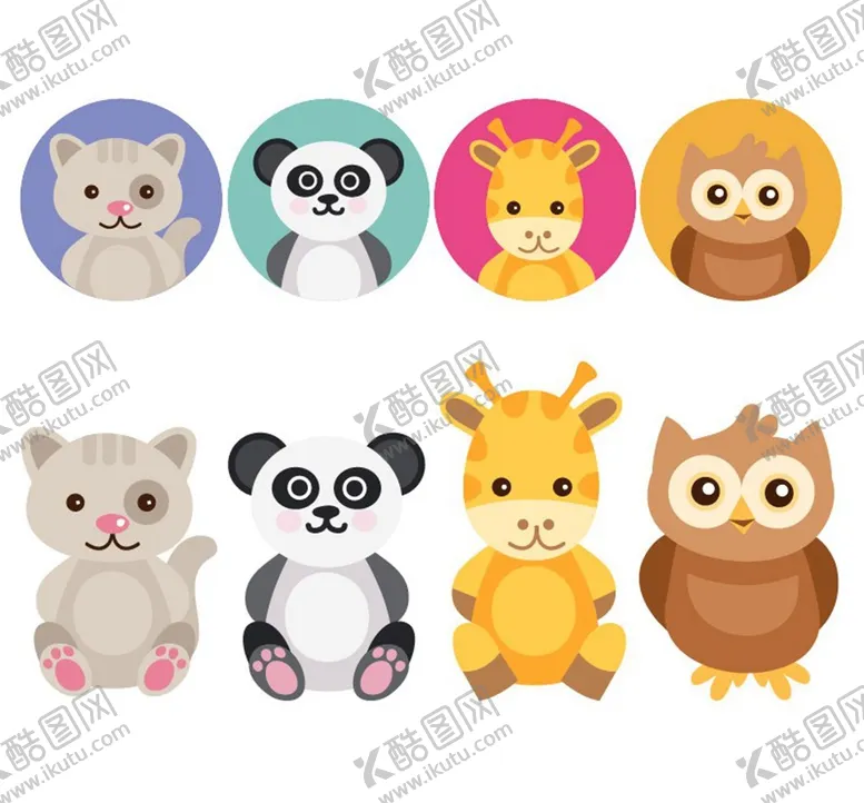 编号：57211211181328513889【酷图网】源文件下载-可爱动物头像