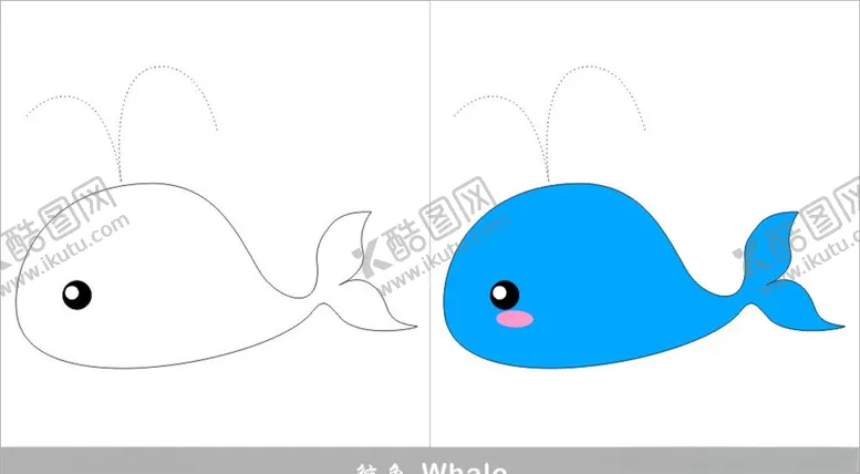 编号：60878107020641142586【酷图网】源文件下载-鲸鱼简笔画