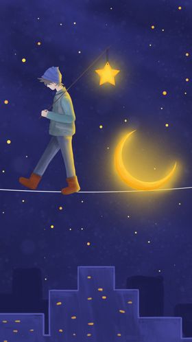 手机壁纸水彩画漫画素材日记本封面漫画插画