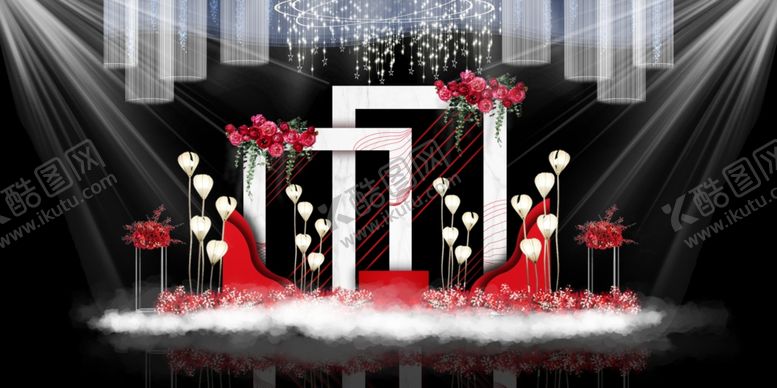 编号：56634309272150395384【酷图网】源文件下载-红色婚礼设计背景图片