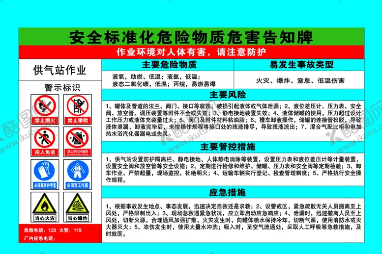 编号：96431009200718447314【酷图网】源文件下载-安全标准化危险物质危害告知牌