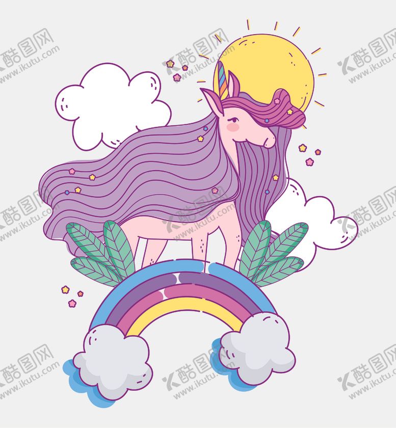 编号：67954710272239319118【酷图网】源文件下载-卡通独角兽