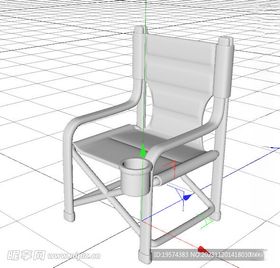 C4D模型折叠椅子