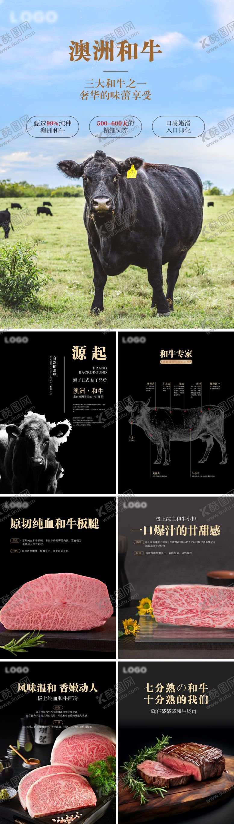 编号：84340206231827199523【酷图网】源文件下载-澳洲和牛宣传海报