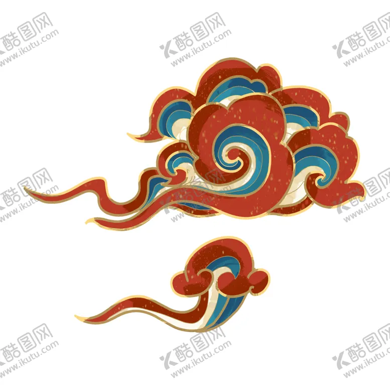 编号：95088501142039409918【酷图网】源文件下载-国潮   祥云    敦煌  