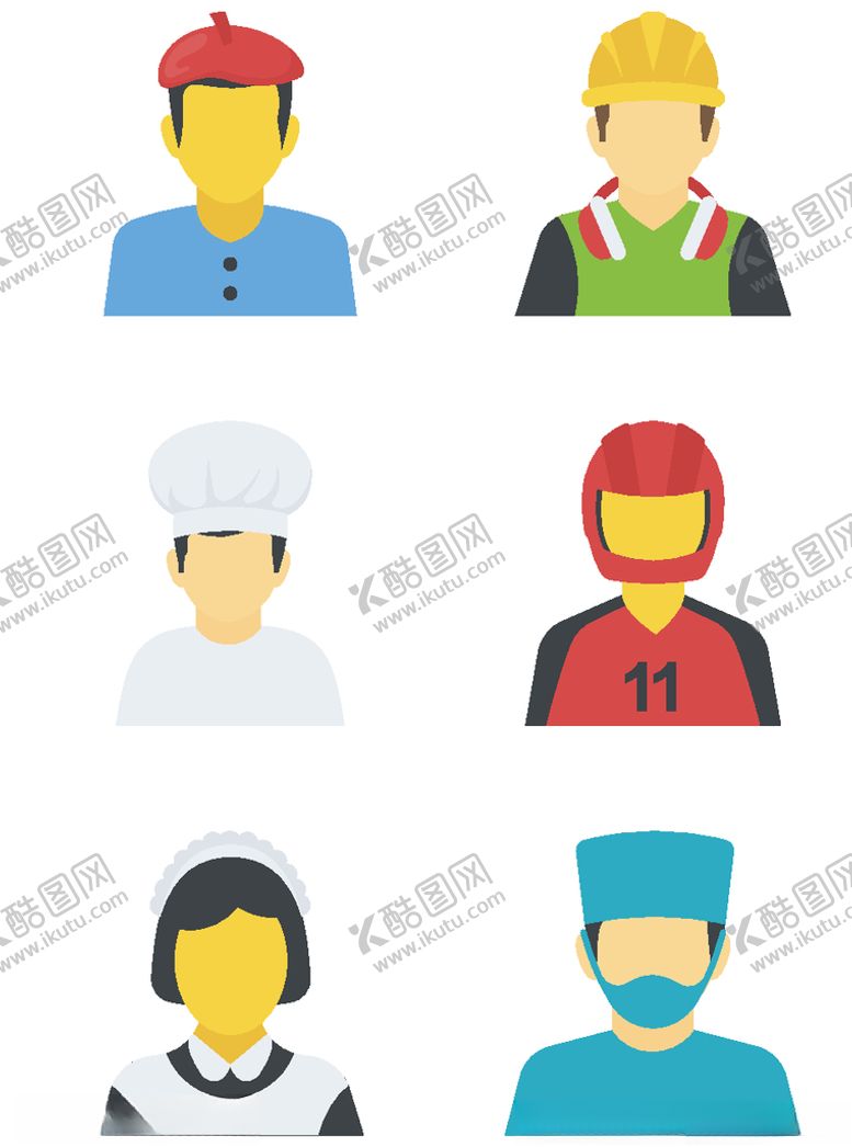 编号：44147807140759022686【酷图网】源文件下载-手绘人物图标