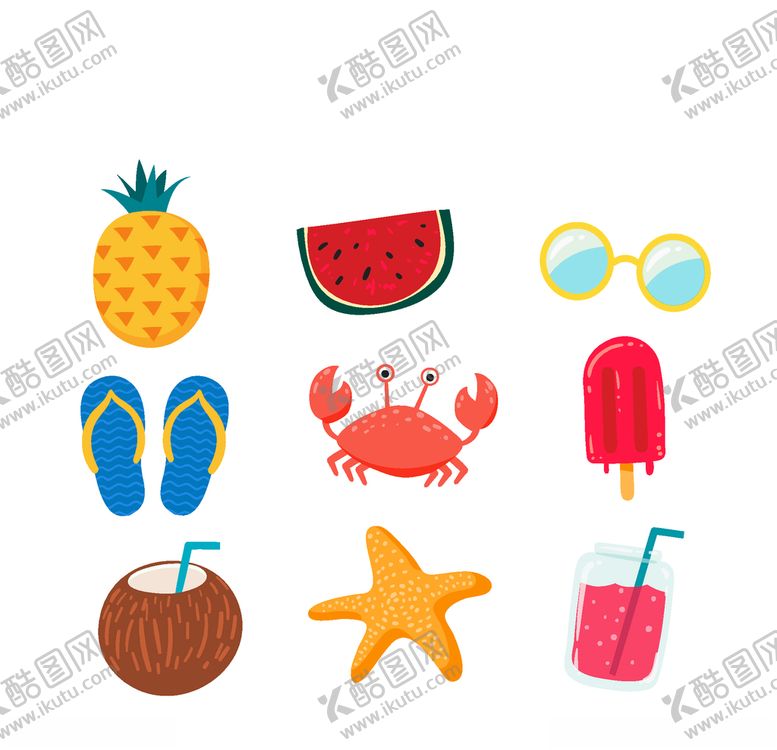 编号：69228109230431143051【酷图网】源文件下载-夏日元素