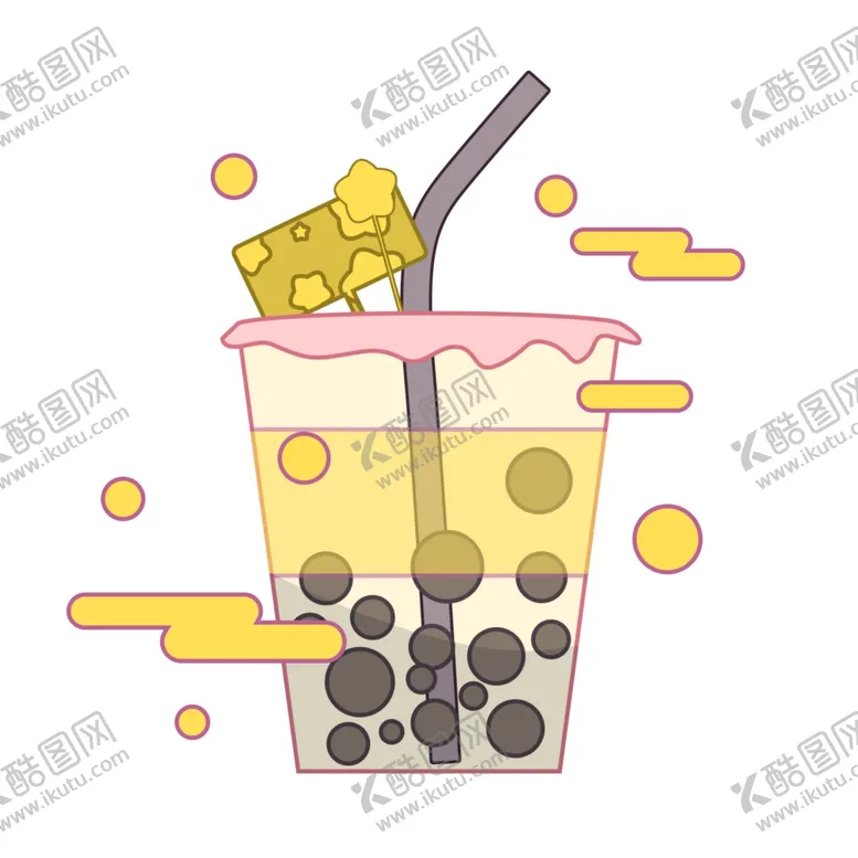 编号：82218304141513489879【酷图网】源文件下载-卡通奶茶插画