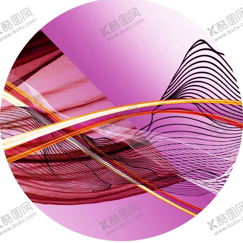 编号：35573212071939471053【酷图网】源文件下载-唯美炫酷线条艺术圆形挂画装饰画