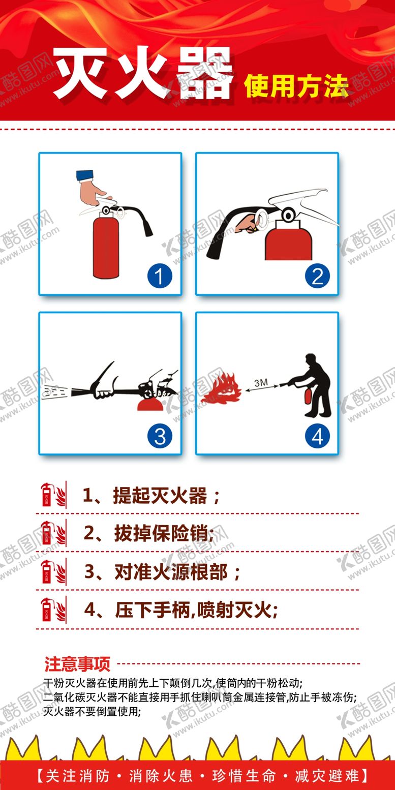 编号：54026210230629513041【酷图网】源文件下载-灭火器使用方法