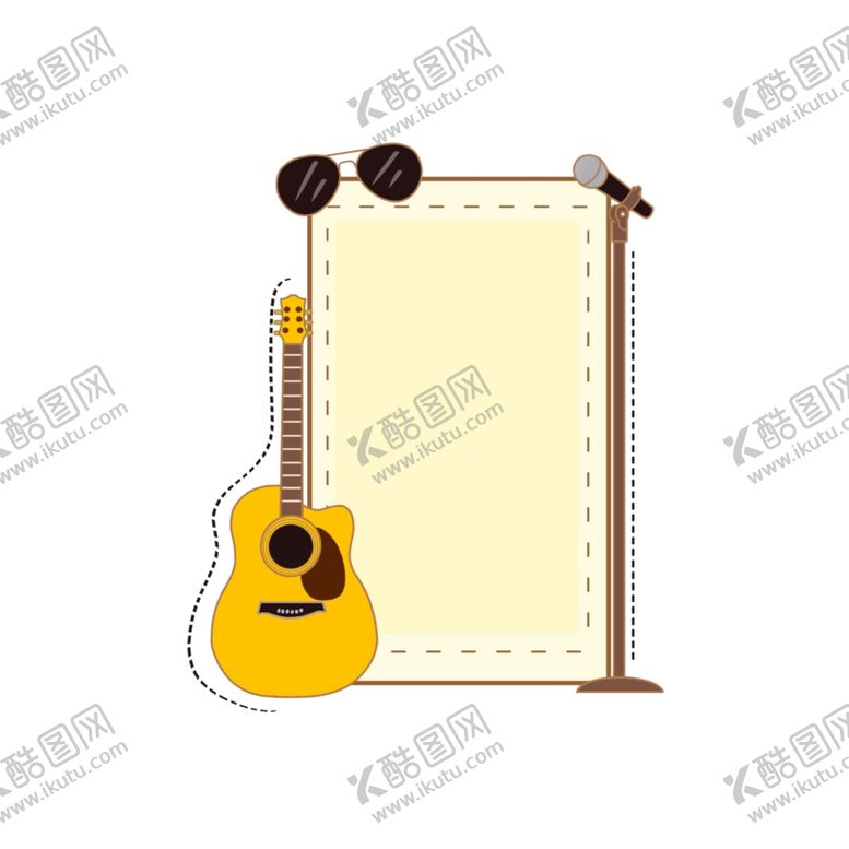 编号：55093012071318577467【酷图网】源文件下载-卡通简约吉他