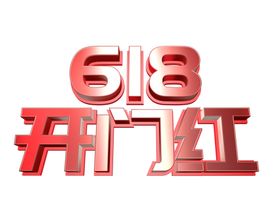618开门红文案C4D文字设计