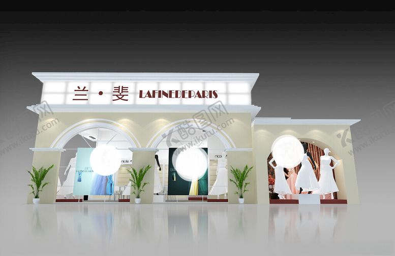 编号：26667602101736062983【酷图网】源文件下载-展览3D模型二面开口
