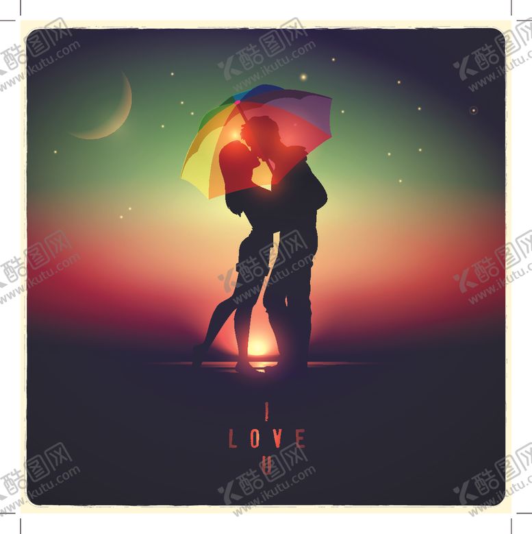 编号：64531109281120101396【酷图网】源文件下载-情侣剪影