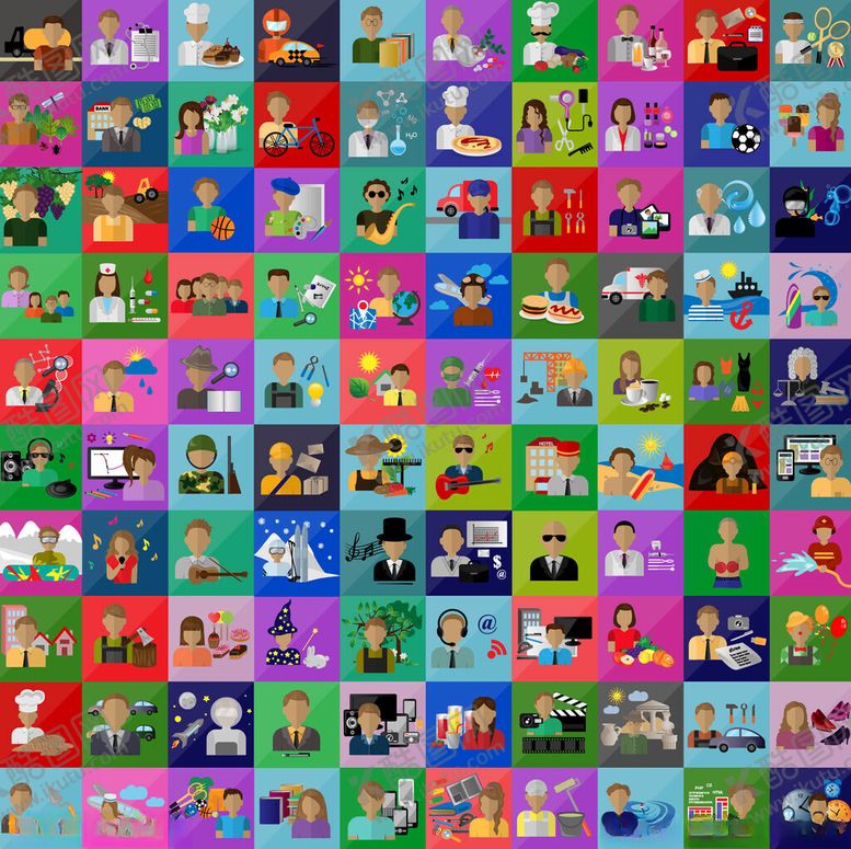 编号：63503804202028508238【酷图网】源文件下载-多彩卡通角色拼图