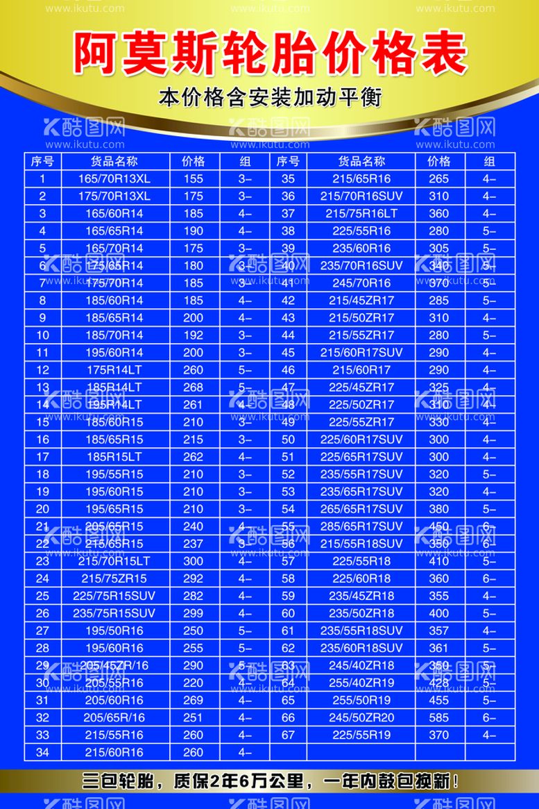 编号：79747711122026155835【酷图网】源文件下载-价格表