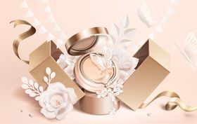 鲜花背景化妆品背景广告底图