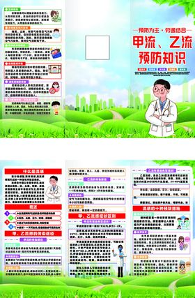 预防流感宣传三折页