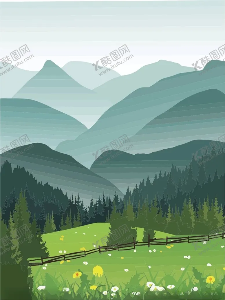编号：22434002161449413907【酷图网】源文件下载-雾蒙蒙的山峦