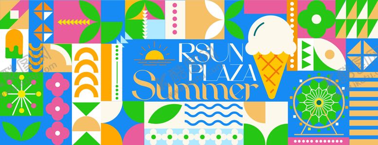 编号：65049206160010285931【酷图网】源文件下载-夏季氛围KV活动展板