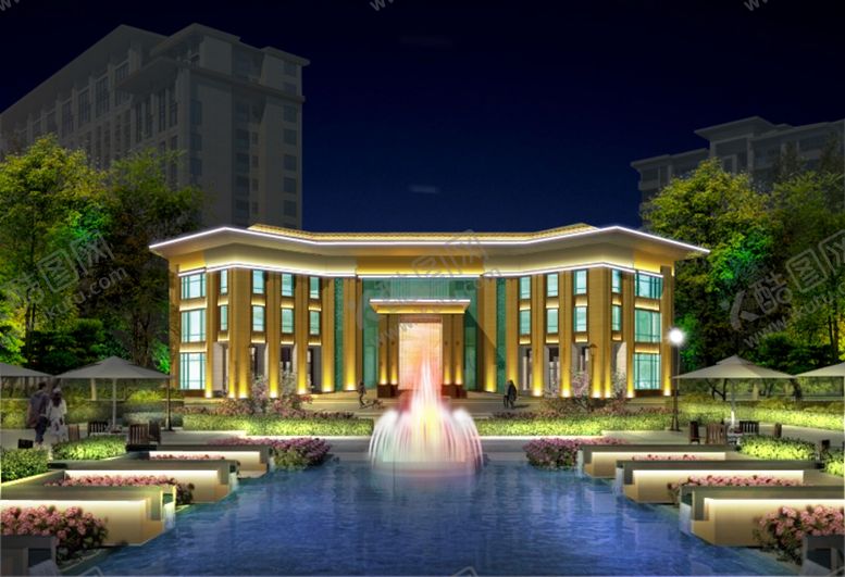 编号：29333907070931246632【酷图网】源文件下载-酒店接待中心灯光亮化