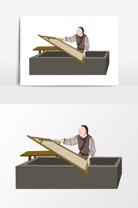 淡彩国画人物