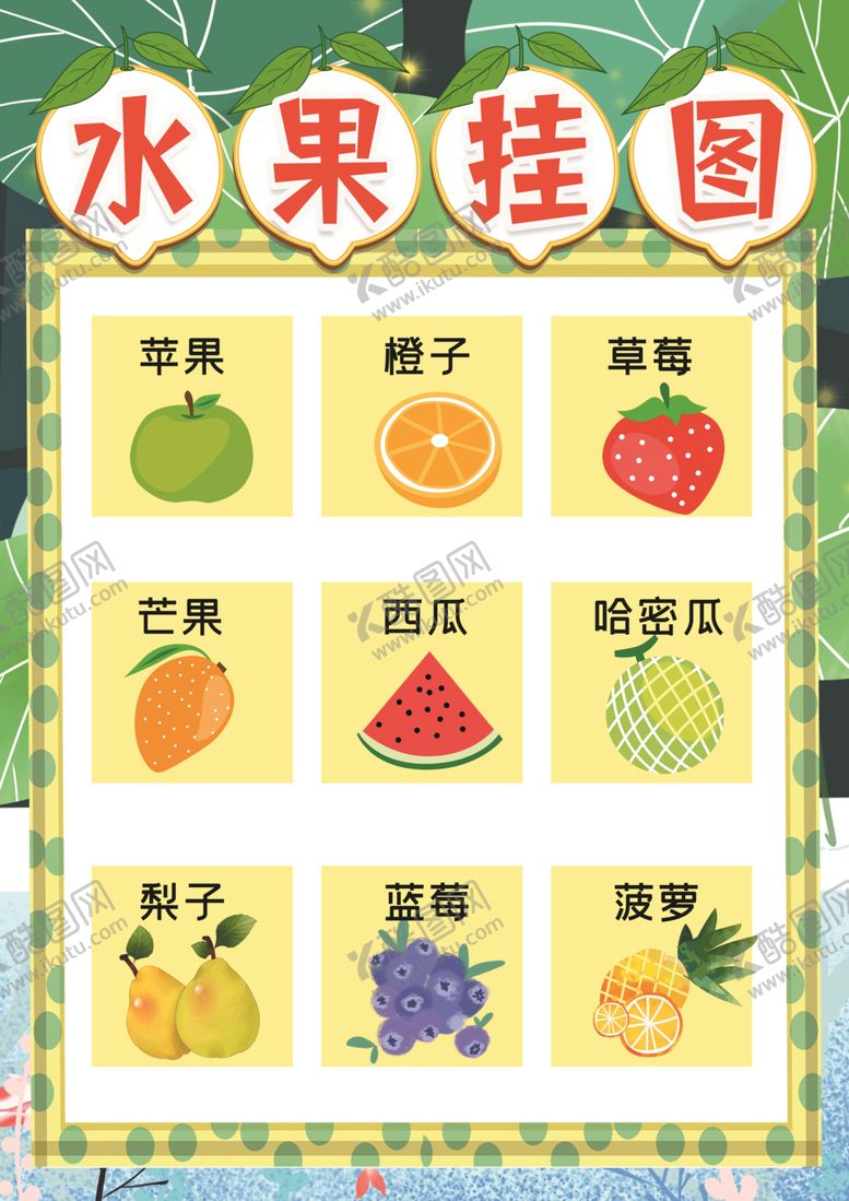 编号：76583409261225389260【酷图网】源文件下载-幼儿识字挂图