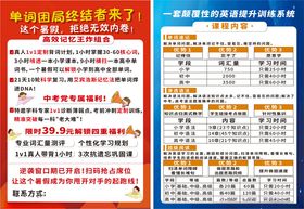 英语培训单页宣传单彩页DM单